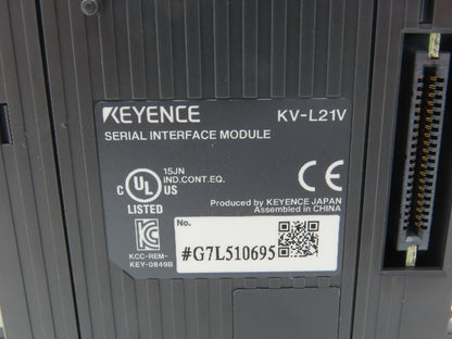 Keyence KV-L21V Serial Communication Unit RS-232C/RS-422A/RS-485 230.4kbps