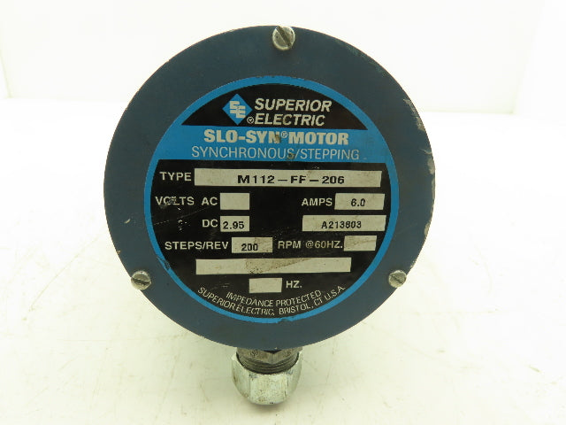 Superior Electric M112-FF-206 Slo-Syn Synchronous DC Stepper Motor 2.95V 200rpm