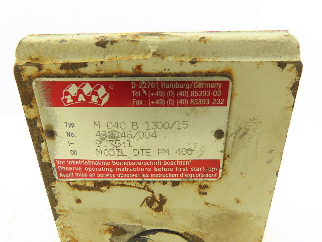 ZAE M 040 B Worm Gearbox Reducer 9.75:1 Ratio Hollow Shaft IEC 56 Frame