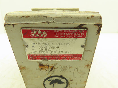 ZAE M 040 B Worm Gearbox Reducer 19.5:1 Ratio Hollow Shaft IEC 56 Frame