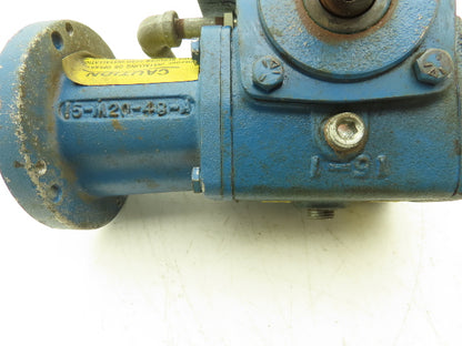 Cone Drive Textron MH015A054-X3 Gearbox 10:1 Reducer 175rpm Dual Shaft 48 Frame