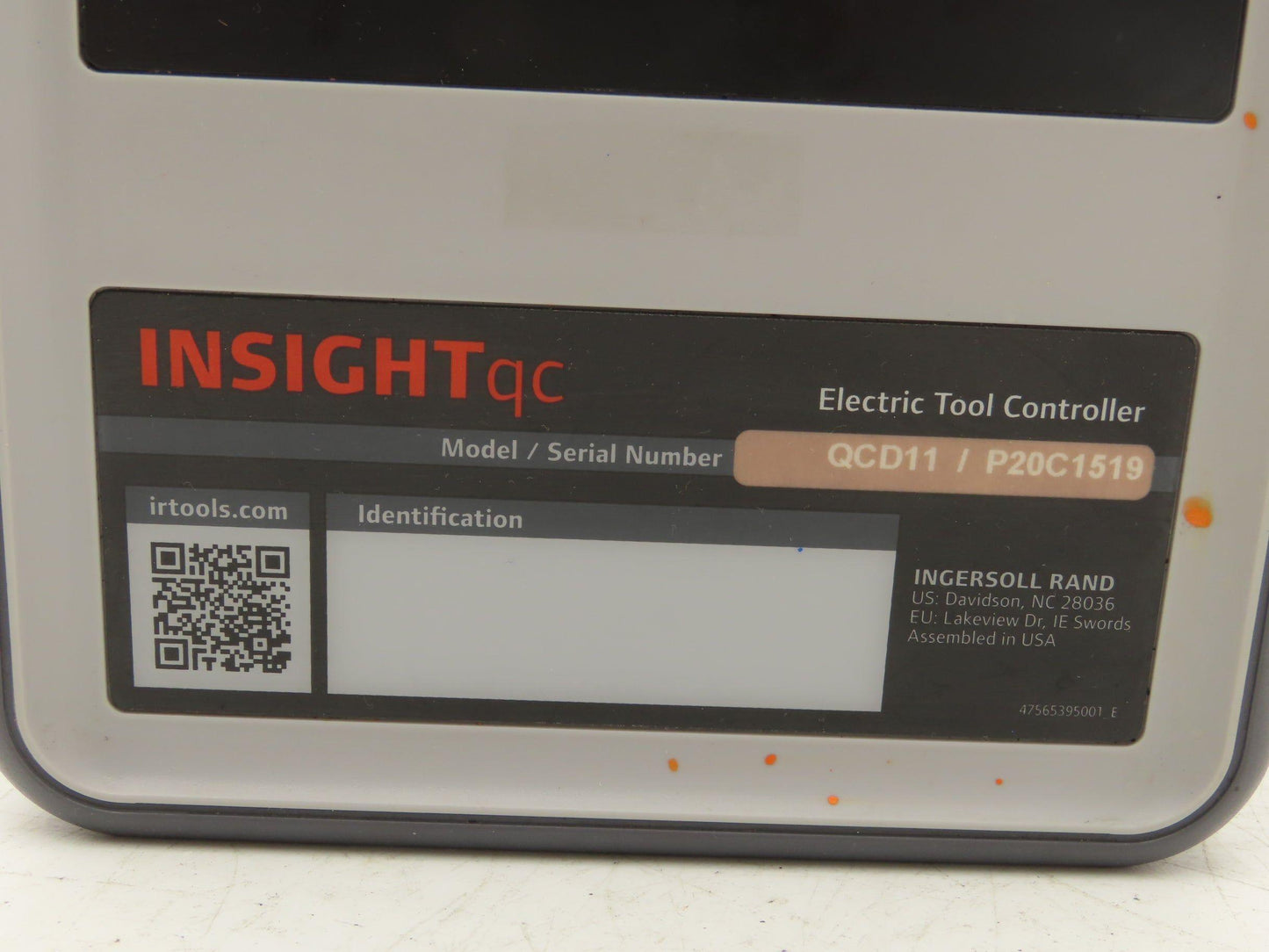 Ingersoll Rand INSIGHTqc Electric Tool Controller 230/120VAC 8/16A 60Hz