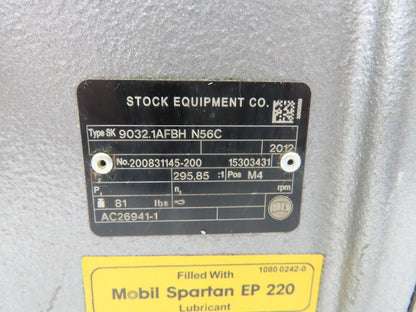 Nord SK 9032.1AFBH N56C Helical Gear Reducer 295.85:1 Gearbox Hollow Shaft 6 RPM