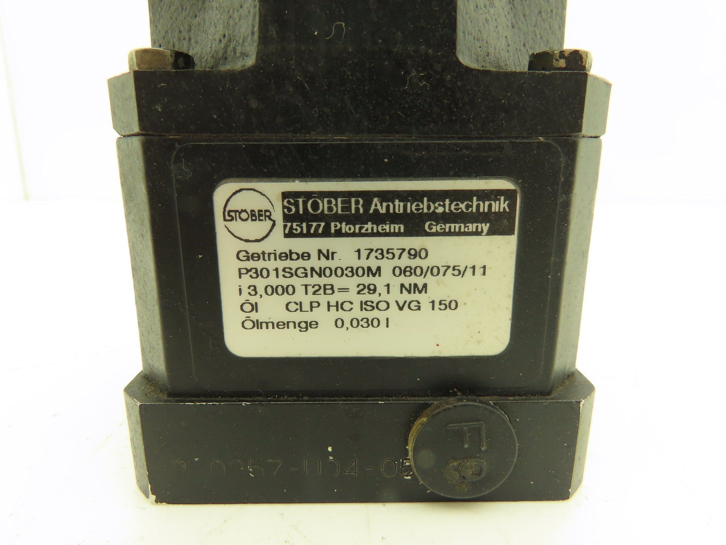 Stober P301SGN0030M Planetary Gearbox 3:1 Reducer 1000rpm