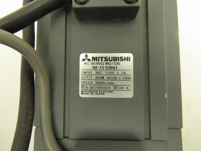 Mitsubishi HA-FF43BG1 AC Gearmotor 10:1 Reducer 300rpm