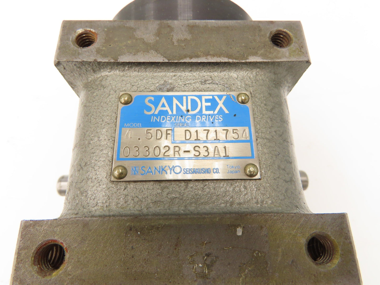 Sankyo Sandex 4.5DF-03302R-S3A1 Rotary Indexing Drive 85mm OD Dual Input