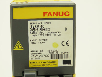 Fanuc A06B-6160-H003 Servo Amplifier 240V 13A Out 3Ph 340V 14A In