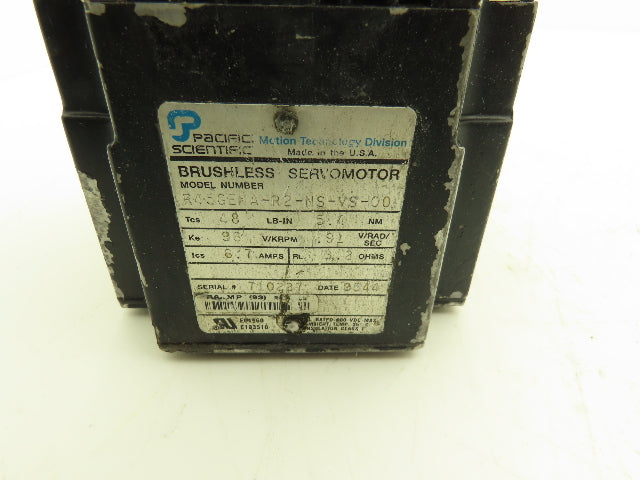 Pacific Scientific R45GENA-R2-NS-VS-00 Brushless DC Servo Motor w/Encoder 600vdc