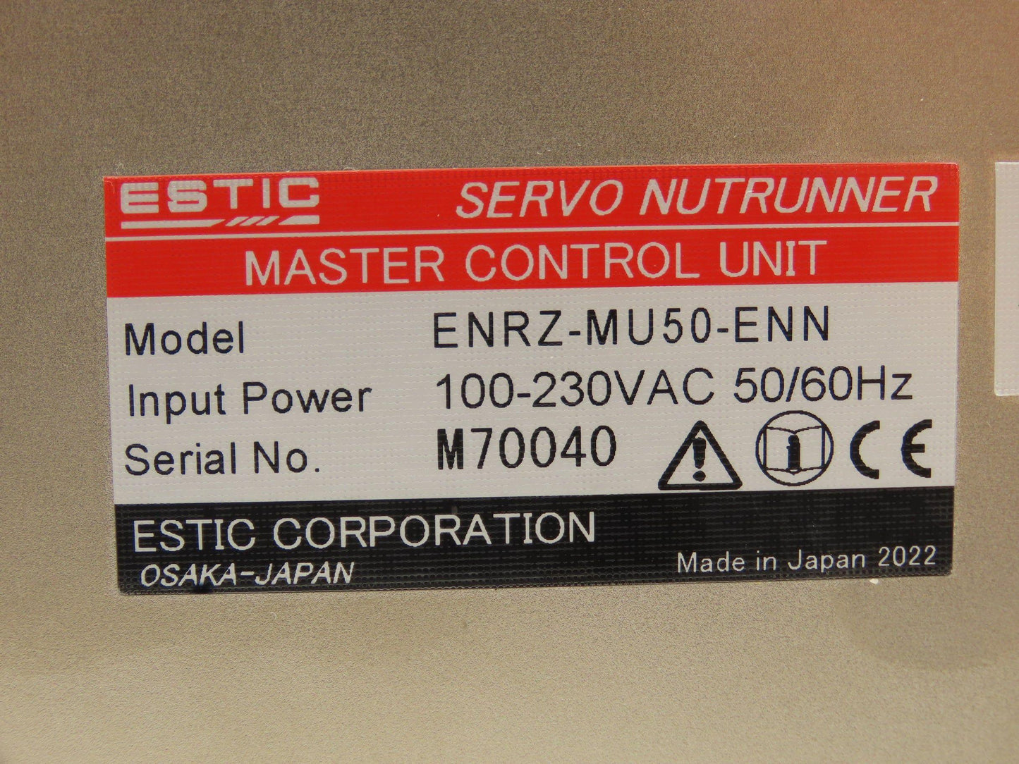 Estic ENRZ-MU50-ENN Servo Drive Nutrunner Master Control Unit V.2.18