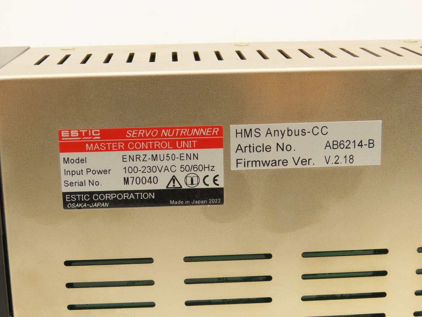 Estic ENRZ-MU50-ENN Servo Drive Nutrunner Master Control Unit V.2.18