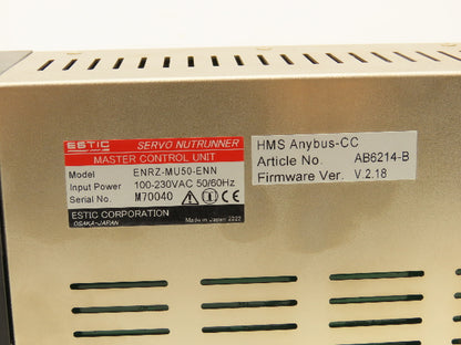 Estic ENRZ-MU50-ENN Servo Drive Nutrunner Master Control Unit V.2.18