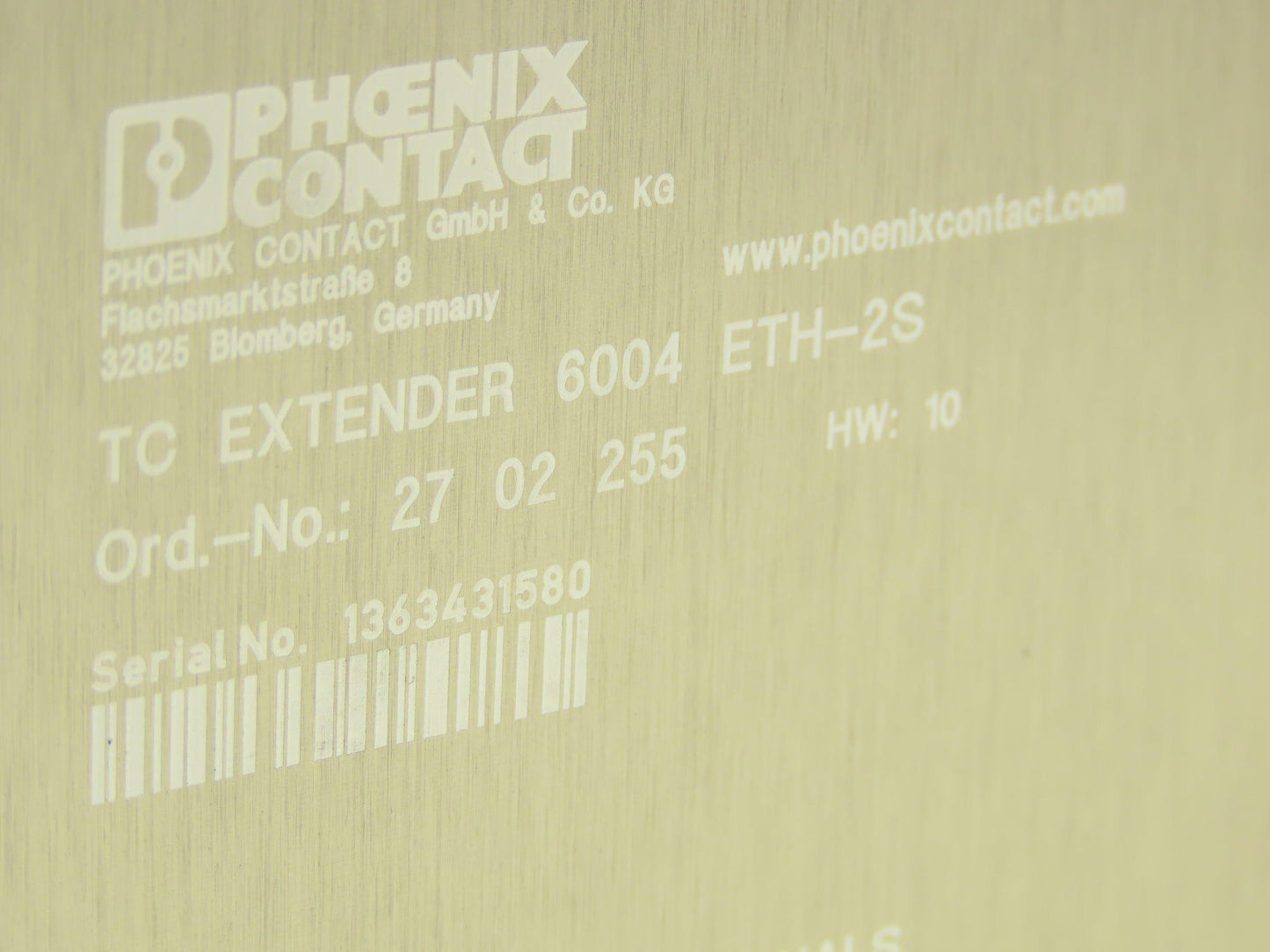 Phoenix Contact TC Extender 6004 ETH-2S Managed Ethernet Extender 30Mbps 4-Port