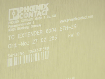 Phoenix Contact TC Extender 6004 ETH-2S Managed Ethernet Extender 30Mbps 4-Port