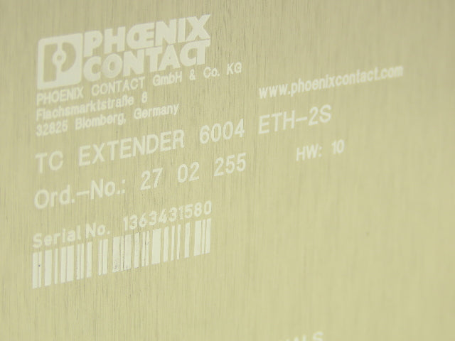 Phoenix Contact TC Extender 6004 ETH-2S Managed Ethernet Extender 30Mbps 4-Port