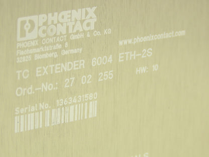 Phoenix Contact TC Extender 6004 ETH-2S Managed Ethernet Extender 30Mbps 4-Port
