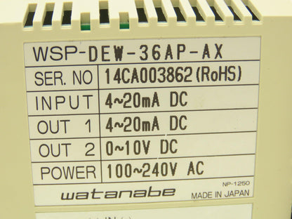 Watanabe WSP-DEW-36AP-AX Isolation Converter 2-Output High Speed