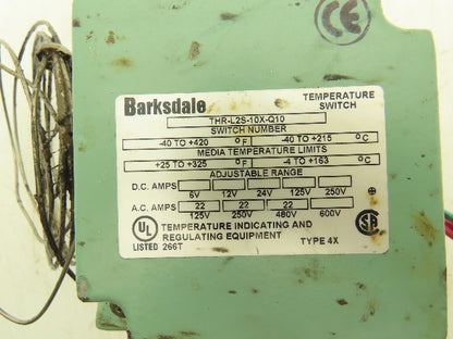 Barksdale THR-L2S-10X-Q10 Temperature Switch 125/250/480VAC 25-325°F