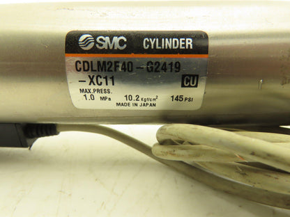 SMC CDLM2F40-G2419-XC11 Pneumatic Air Cylinder w/Rod Lock 40mm Bore 130mm Stroke