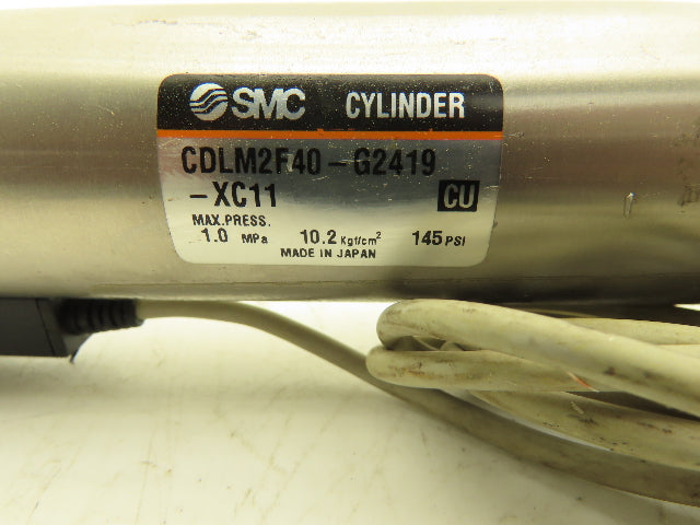 SMC CDLM2F40-G2419-XC11 Pneumatic Air Cylinder w/Rod Lock 40mm Bore 130mm Stroke