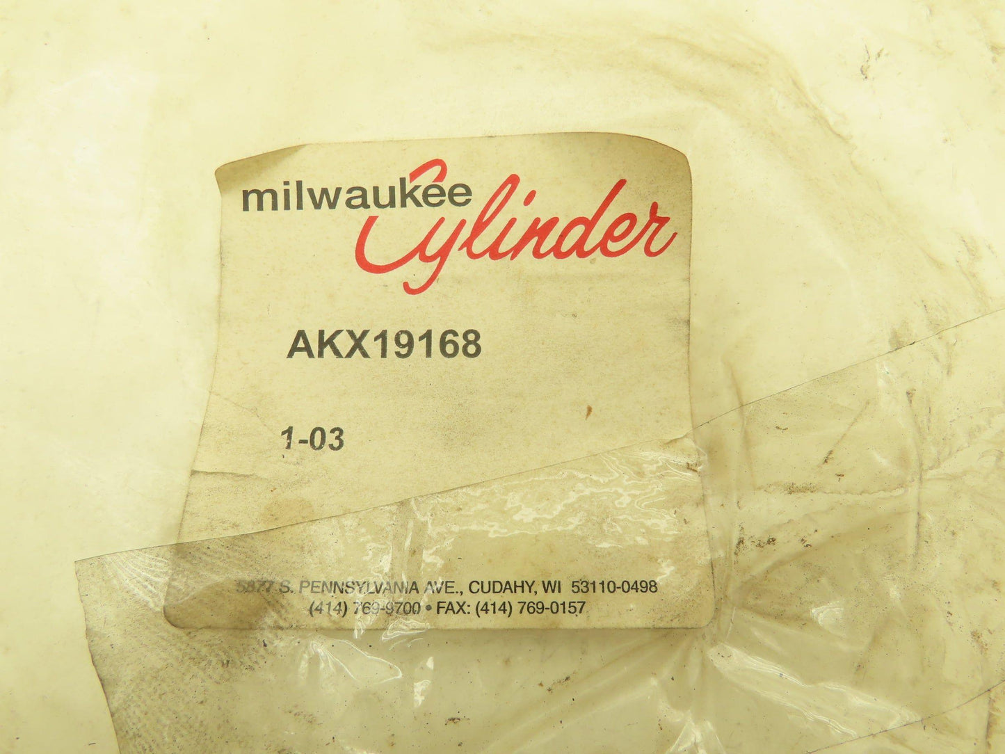 Milwaukee AKX19168 Cylinder Gasket Seal Repair Kit 8.000"x 9.000"
