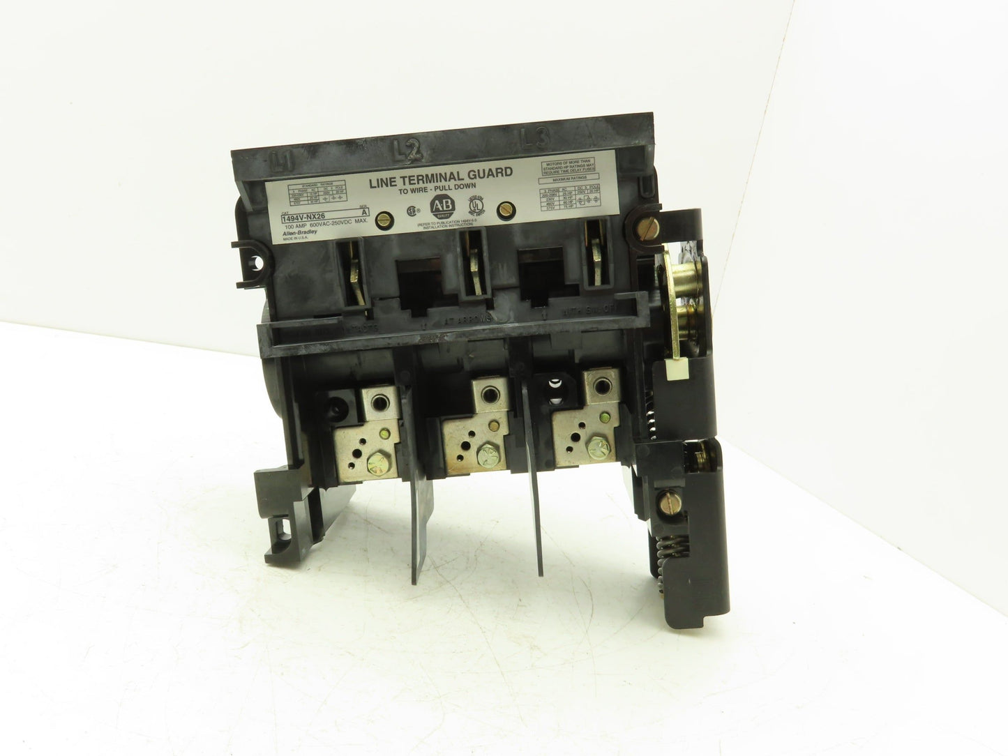 Allen Bradley 1494V-NX26 3-Pole Fusible Disconnect Switch 100A 600VAC Ser A