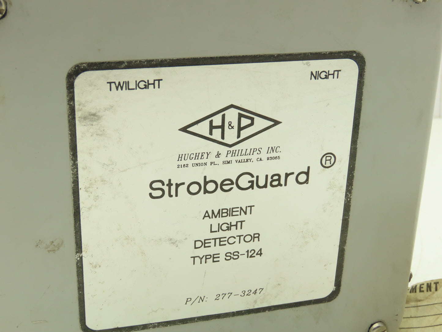 Hughey & Phillips StrobeGuard SS-124 Ambient Light Detector