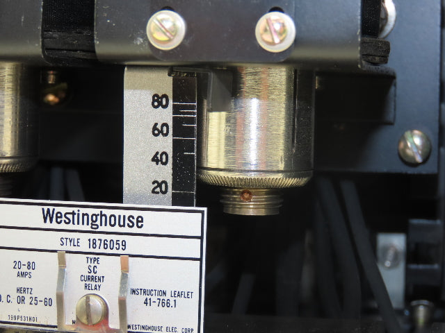 Westinghouse 1876059 Current Relay Type SC 20-80 Amps