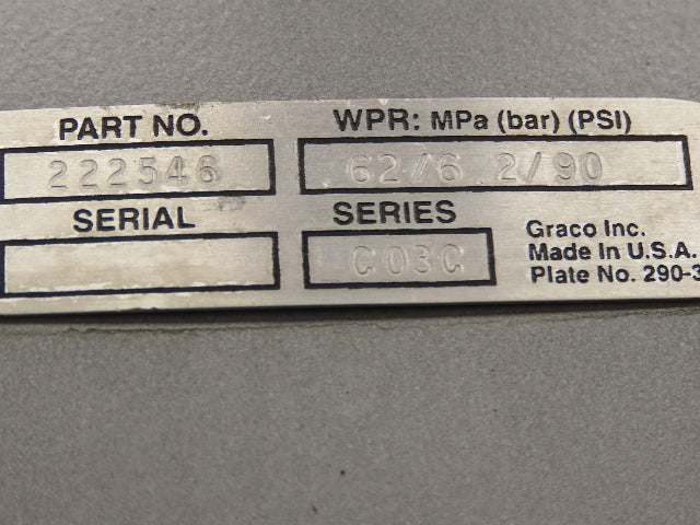 Graco Viscount II Metering Dispensing Drum Unloader Bulldog Pneumatic Hydraulic