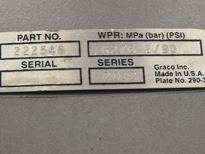 Graco Viscount II Metering Dispensing Drum Unloader Bulldog Pneumatic Hydraulic