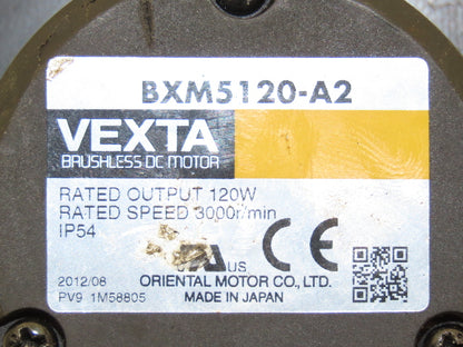 Oriental Motor BXM5120-A2 DC Brushless Motor 120W 3000rpm