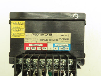 Kasuga DVSC 1000 AE 21T Control Transformer 1KVA 1000VA 1Ph HV 220 LV 120