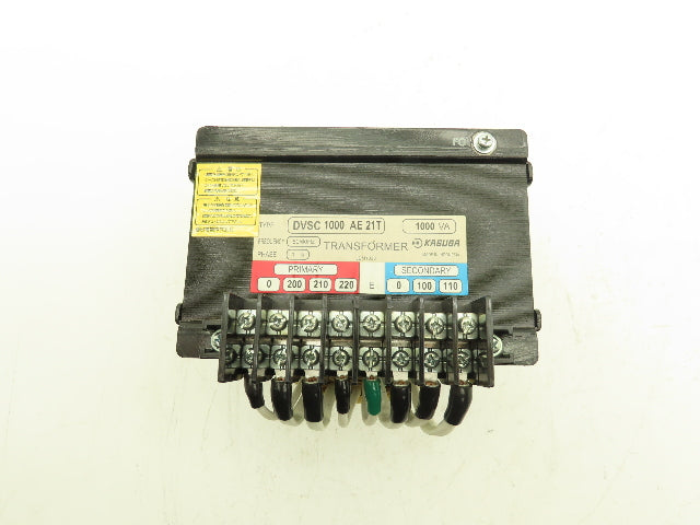 Kasuga DVSC 1000 AE 21T Control Transformer 1KVA 1000VA 1Ph HV 220 LV 120