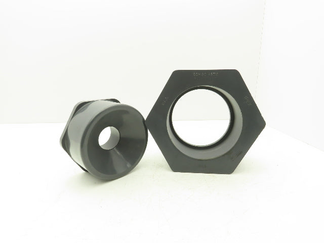 Ipex SCH 80 Reducer Bushing 8x6" + 6x2" PVC Slip Fittings Gray