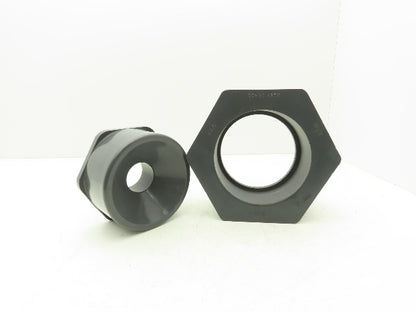 Ipex SCH 80 Reducer Bushing 8x6" + 6x2" PVC Slip Fittings Gray