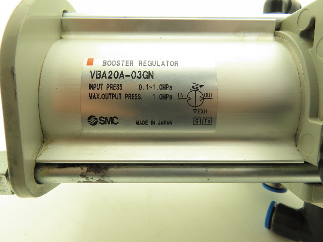 SMC VBA20A-03GN Booster Regulator 0-145psi With Gauges