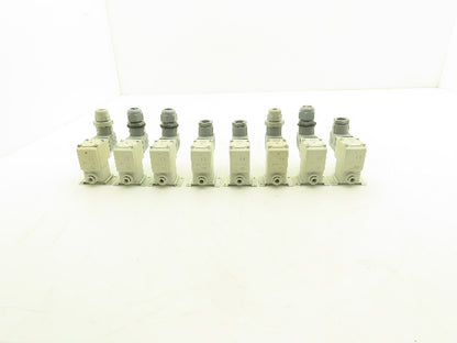 SMC VX210JG Direct Operated 2 Port Solenoid Valve 0.6MPa 3mm Orifice Lot of 8