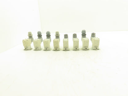 SMC VX210JG Direct Operated 2 Port Solenoid Valve 0.6MPa 3mm Orifice Lot of 8