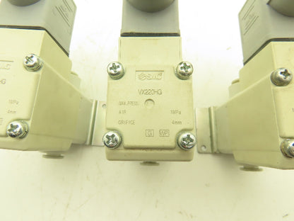 SMC VX220HG Direct Operated 2 Port Solenoid Valve 1MPa 4mm Orifice Lot of 3