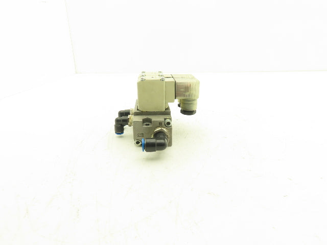 SMC Direct Operated 2 Port Solenoid Two Valve Manifold Assembly 1MPa 4mm Orifice
