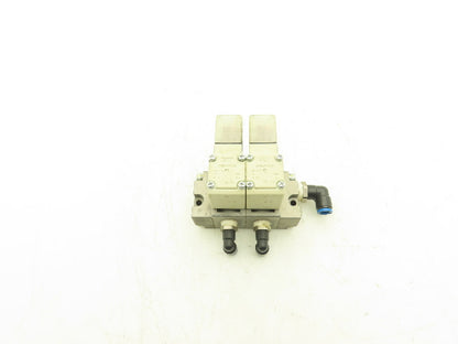 SMC Direct Operated 2 Port Solenoid Two Valve Manifold Assembly 1MPa 4mm Orifice