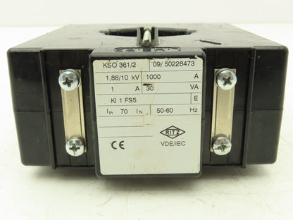 Ritz KSO 361/2 Current Transformer 1.86/10kV 1000A 1A Kl 1FS5