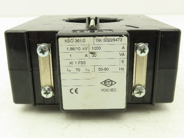 Ritz KSO 361/2 Current Transformer 1.86/10kV 1000A 1A Kl 1FS5