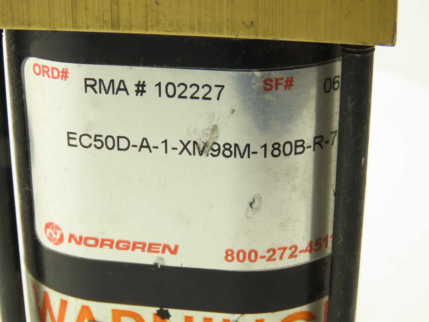 Norgren EC50D-A-1-XM98M-180B-R-75-10-0 Pneumatic Power Clamp 1/4" NPT EC50-XM98M