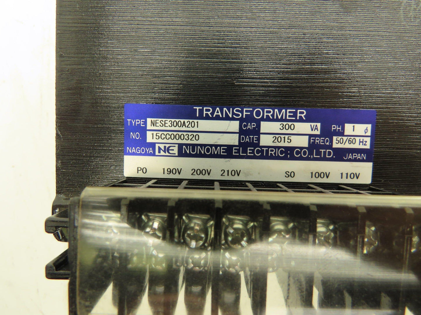 Nnome NESE300A201 Control Transformer 1Ph 300VA HV 210 LV 110V