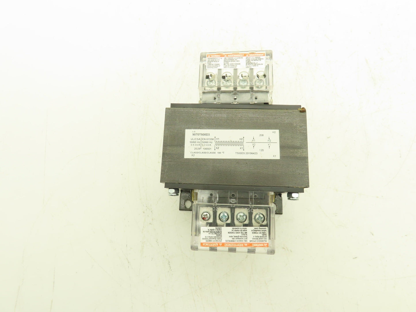 Square D 9070T500D3 Power Control Transformer 500VA 1Ph HV 208 LV 115