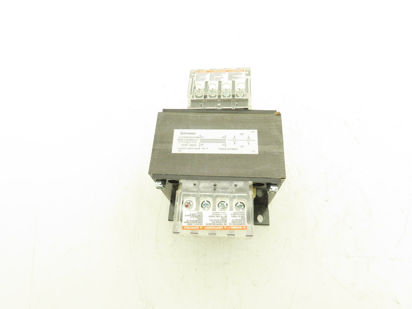 Square D 9070T500D3 Power Control Transformer 500VA 1Ph HV 208 LV 115