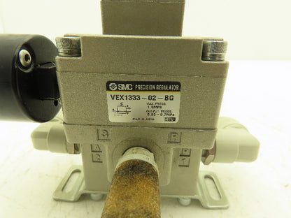 SMC VEX1333-02-BG Pneumatic Air Power Valve Precision Regulator 145psi w/Gauge