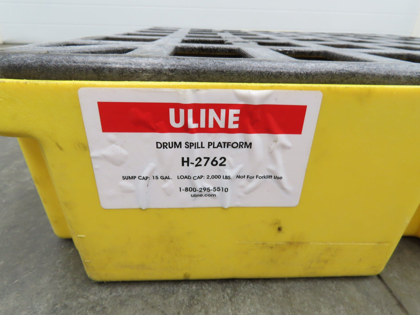 Uline H-2762 Spill Containment Drum Platform 27x27" 2000lbs 15 Gal Lot of 2