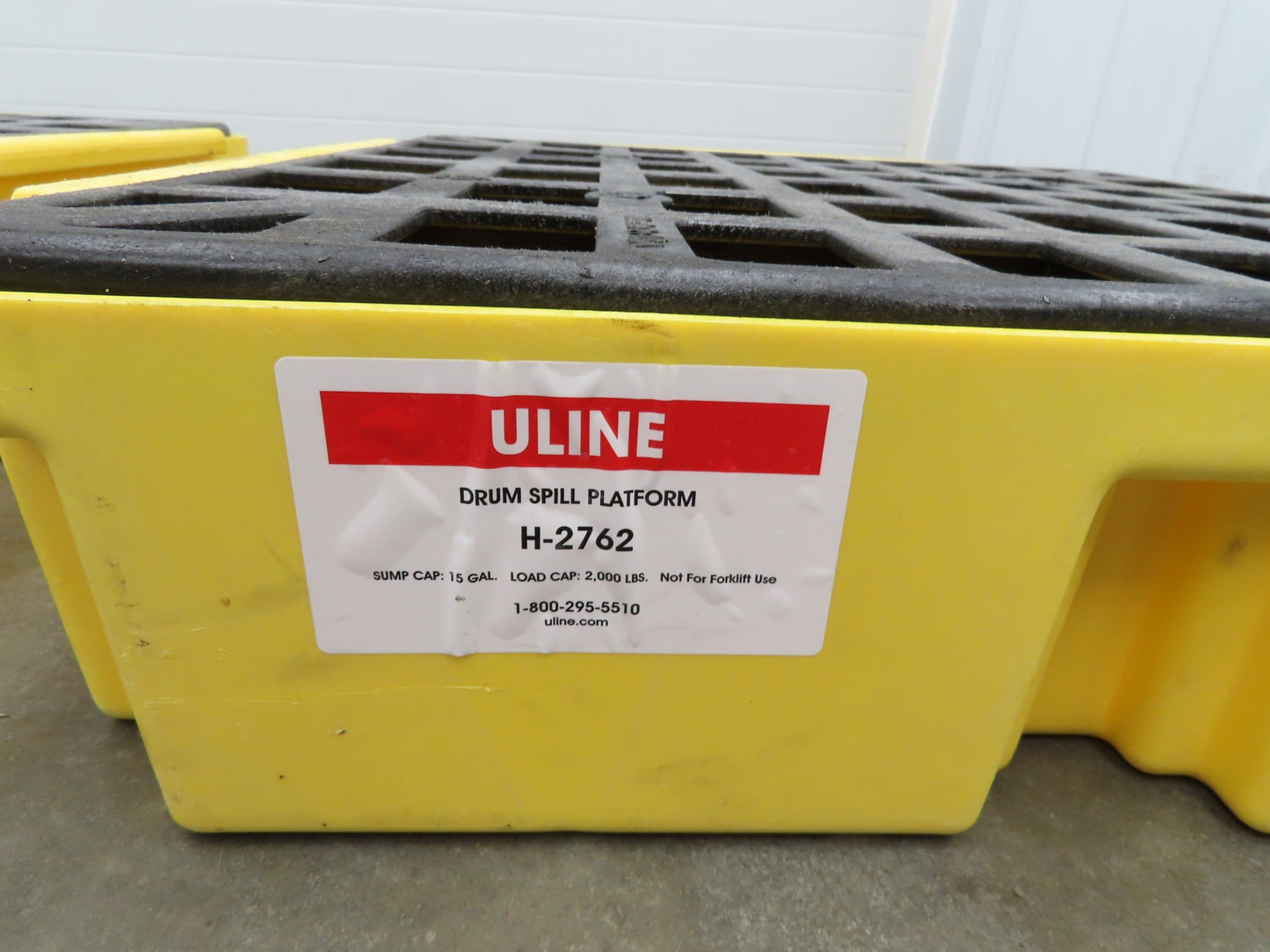 Uline H-2762 Spill Containment Drum Platform 27x27" 2000lbs 15 Gal Lot of 2
