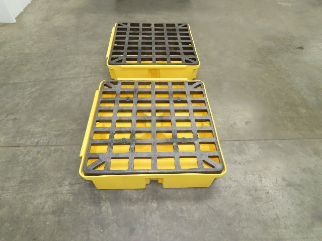 Uline H-2762 Spill Containment Drum Platform 27x27" 2000lbs 15 Gal Lot of 2